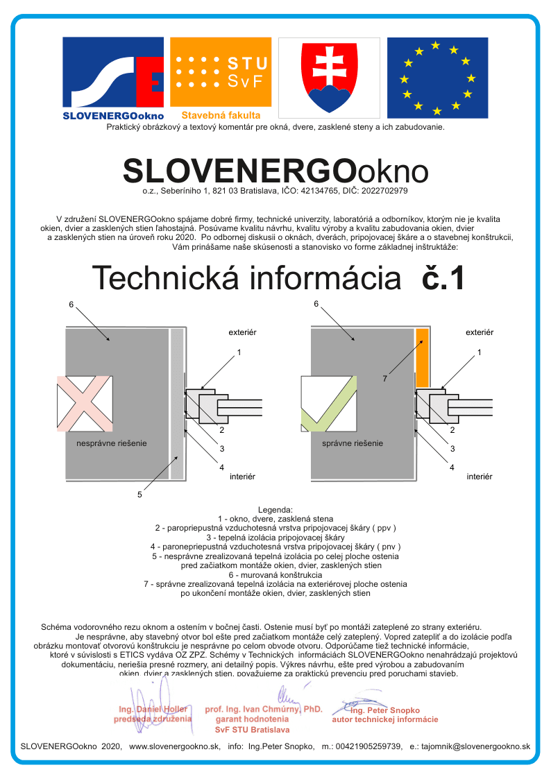 Technická informácia č. 1 — náhľad prvej strany