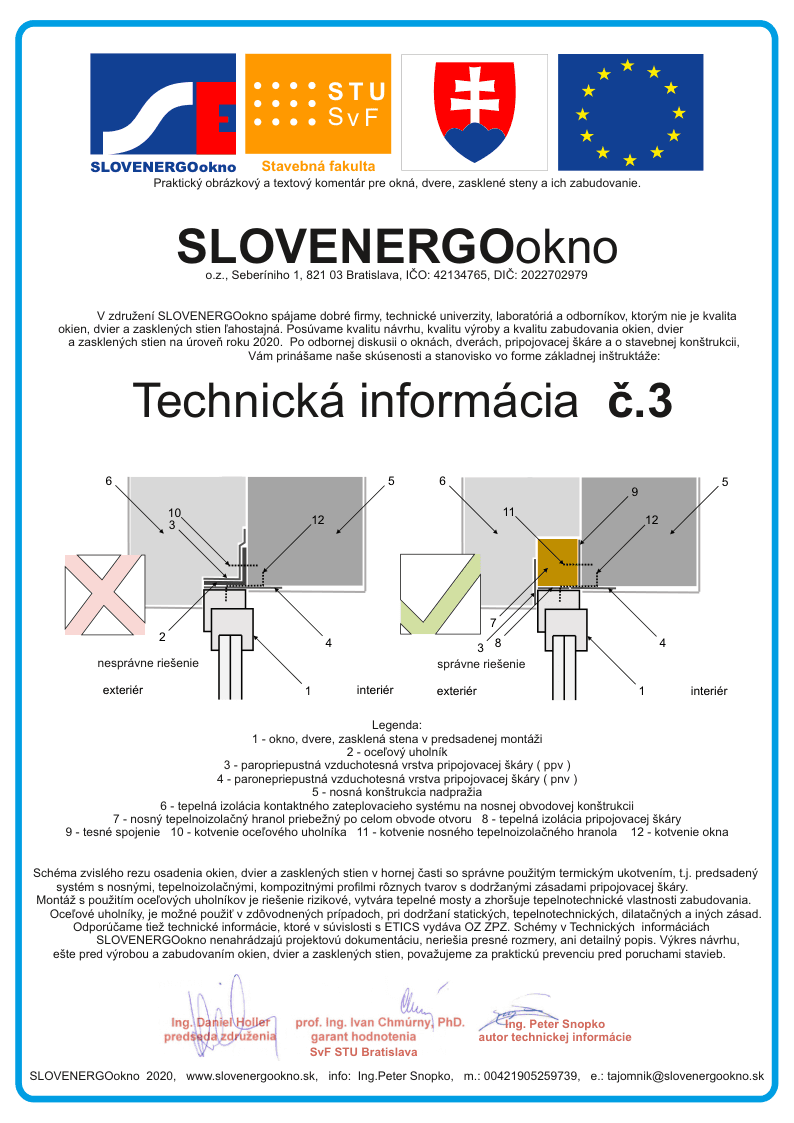 Technická informácia č. 3 — náhľad prvej strany